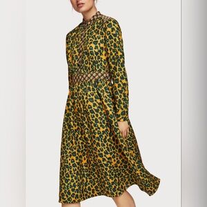 Scotch Soda Leopard Midi Dress Size Medium